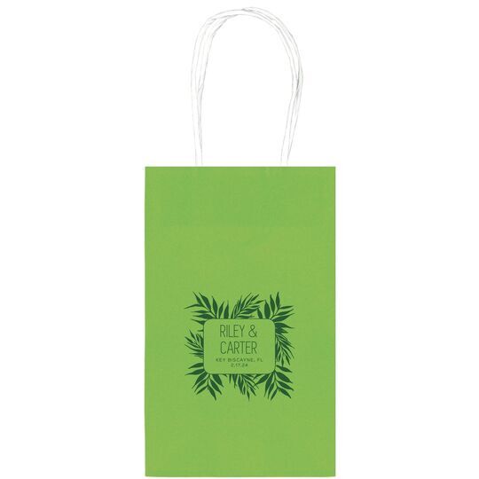 Palm Leaves Medium Twisted Handled Bags